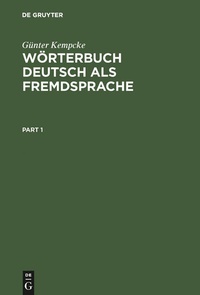 Abbildung von: Wörterbuch Deutsch als Fremdsprache - De Gruyter