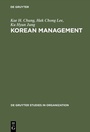 Cover: Korean Management - De Gruyter