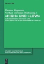 Cover: "High" und "low" - De Gruyter