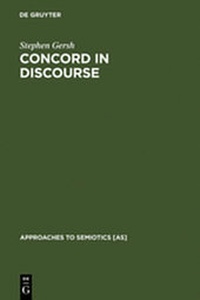 Enlarge image Cover: Concord in Discourse - De Gruyter Mouton