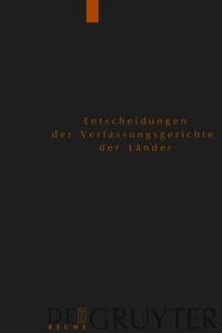 Abbildung von: Baden-Württemberg, Berlin, Brandenburg, Bremen, Hamburg, Hessen, Mecklenburg-Vorpommern, Niedersachsen, Saarland, Sachsen, Sachsen-Anhalt, Thüringen - De Gruyter