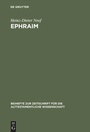 Cover: Ephraim - De Gruyter