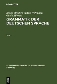 Abbildung von: Grammatik der deutschen Sprache - De Gruyter