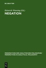 Cover: Negation - De Gruyter