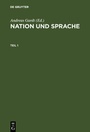 Bild: Nation und Sprache - De Gruyter