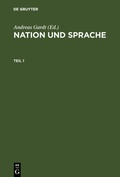 Cover: Nation und Sprache - De Gruyter
