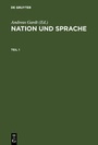 Bild: Nation und Sprache - De Gruyter