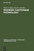 Cover: Modern Cantonese Phonology - De Gruyter Mouton