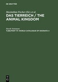 Cover: Das Tierreich / The Animal Kingdom / World Catalogue of Odonata II - De Gruyter