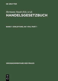 Abbildung von: Einleitung; §§ 1-104 - De Gruyter