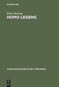 Cover: Homo legens - De Gruyter