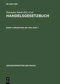 Cover: Handelsgesetzbuch / Einleitung; &sect;&sect; 1-104 - De Gruyter