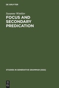 Cover: Focus and Secondary Predication - De Gruyter Mouton