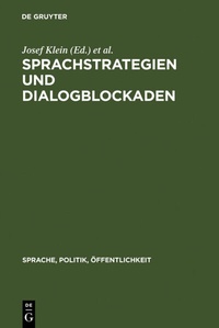 Abbildung von: Sprachstrategien und Dialogblockaden - De Gruyter