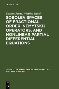 Abbildung von: Sobolev Spaces of Fractional Order, Nemytskij Operators, and Nonlinear Partial Differential Equations - De Gruyter