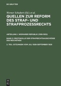 Cover: Sitzungen vom Juli 1928-September 1929 - De Gruyter