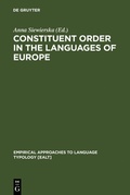 Cover: Constituent Order in the Languages of Europe - De Gruyter Mouton