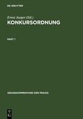 Cover: Konkursordnung - De Gruyter