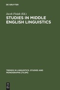 Cover: Studies in Middle English Linguistics - De Gruyter Mouton