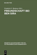 Cover: Freundschaft bei Ben Sira - De Gruyter