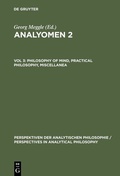 Cover: Philosophy of Mind, Practical Philosophy, Miscellanea - De Gruyter
