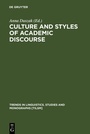 Cover: Culture and Styles of Academic Discourse - De Gruyter Mouton