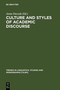 Enlarge image Cover: Culture and Styles of Academic Discourse - De Gruyter Mouton