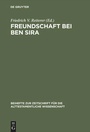 Cover: Freundschaft bei Ben Sira - De Gruyter