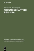 Cover: Freundschaft bei Ben Sira - De Gruyter