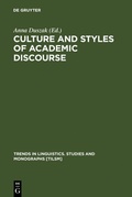 Cover: Culture and Styles of Academic Discourse - De Gruyter Mouton
