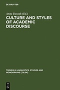 Cover: Culture and Styles of Academic Discourse - De Gruyter Mouton