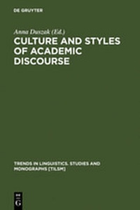 Enlarge image Cover: Culture and Styles of Academic Discourse - De Gruyter Mouton