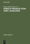 Cover: Speech Production and Language - De Gruyter Mouton