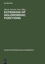 Cover: Extension of Holomorphic Functions - De Gruyter