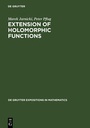 Cover: Extension of Holomorphic Functions - De Gruyter