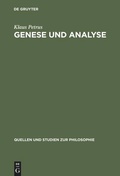 Cover: Genese und Analyse - De Gruyter