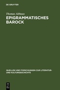Cover: Epigrammatisches Barock - De Gruyter