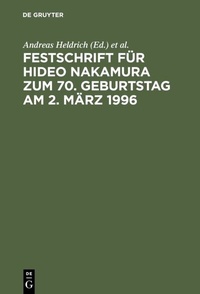 Abbildung von: Festschrift für Hideo Nakamura zum 70. Geburtstag am 2. März 1996 - De Gruyter