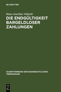 Abbildung von: Die Endgültigkeit bargeldloser Zahlungen - De Gruyter
