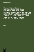 Cover: Festschrift f&uuml;r Hans Joachim Hirsch zum 70.Geburtstag am 11.April 1999 - De Gruyter