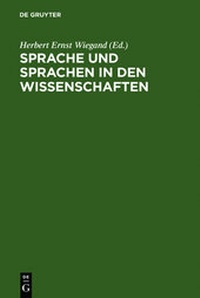 Bild vergrößern Bild: Sprache und Sprachen in den Wissenschaften - De Gruyter