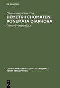 Cover: Demetrii Chomateni Ponemata diaphora - De Gruyter