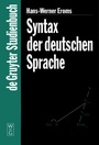 Cover: Syntax der deutschen Sprache - De Gruyter