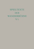 Cover: Italienische Spieltexte I - De Gruyter