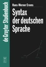 Cover: Syntax der deutschen Sprache - De Gruyter