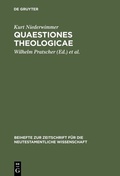 Cover: Quaestiones theologicae - De Gruyter