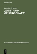 Cover: "Geist und Gemeinschaft" - De Gruyter