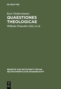 Cover: Quaestiones theologicae - De Gruyter