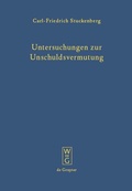 Cover: Untersuchungen zur Unschuldsvermutung - De Gruyter