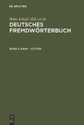 Cover: Deutsches Fremdw&ouml;rterbuch / Baby - Cutter - De Gruyter
